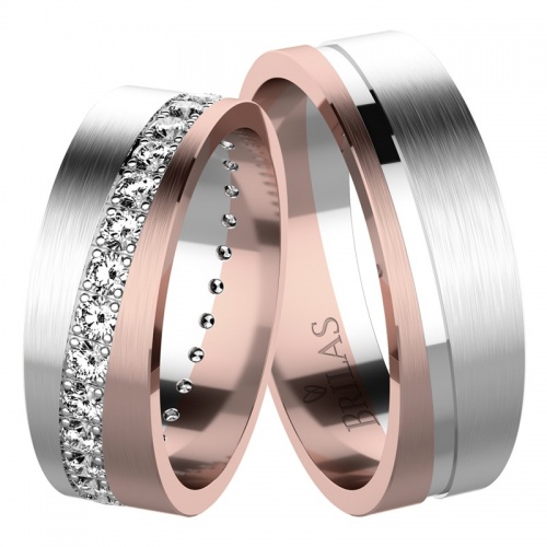 Anita Colour RW - zlaté kombinované snubní prsteny