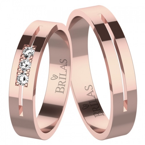 Clemente Red - snubní prsteny z růžového zlata