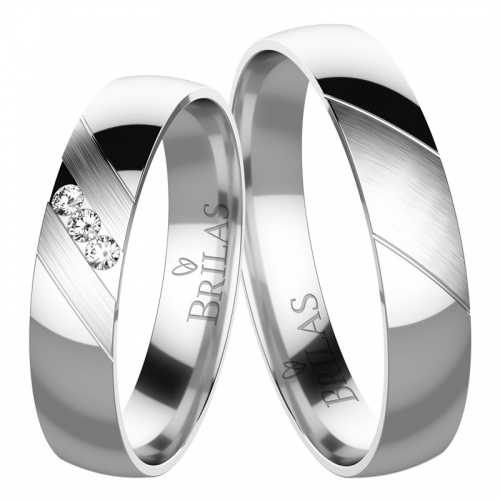 Emanuele White - snubní prsteny z bílého zlata