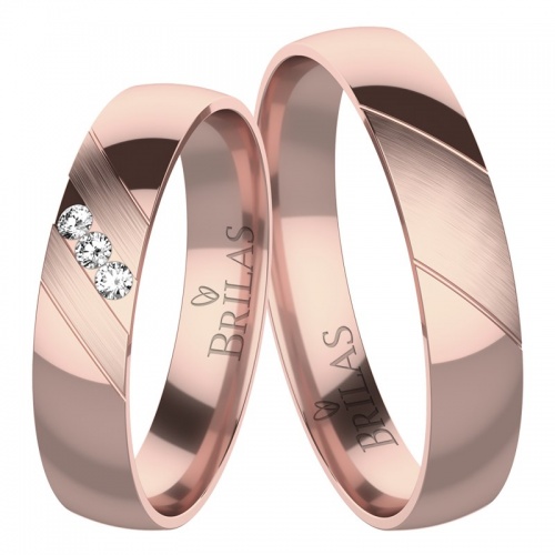 Emanuele Red - snubní prsteny z růžového zlata