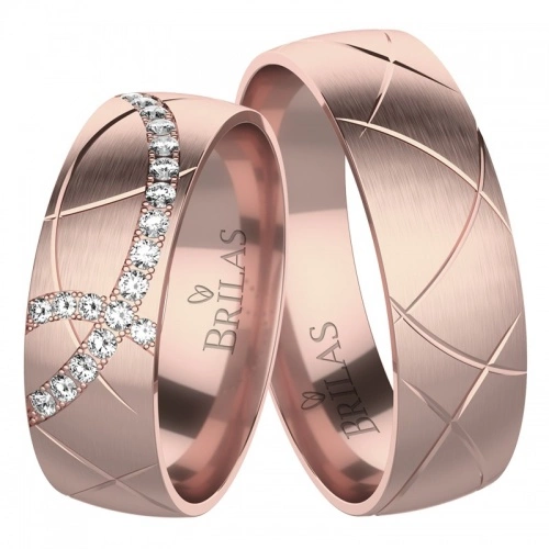 Eugenia Red - snubní prsteny z červeného zlata