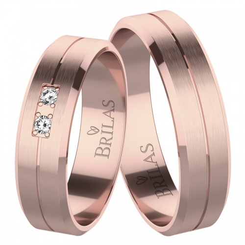 Felis Red - snubní prsteny z růžového zlata