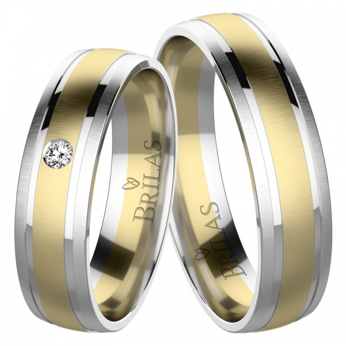 Matis Colour GW - snubní prsteny z kombinovaného zlata