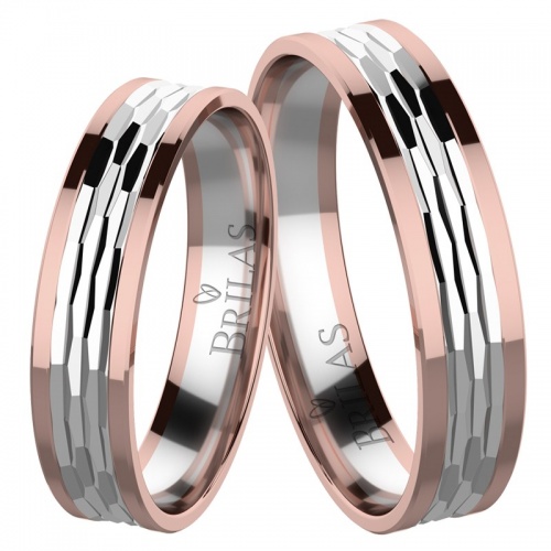 Dreamer Colour RW - snubní prsteny ze růžového a bílého zlata