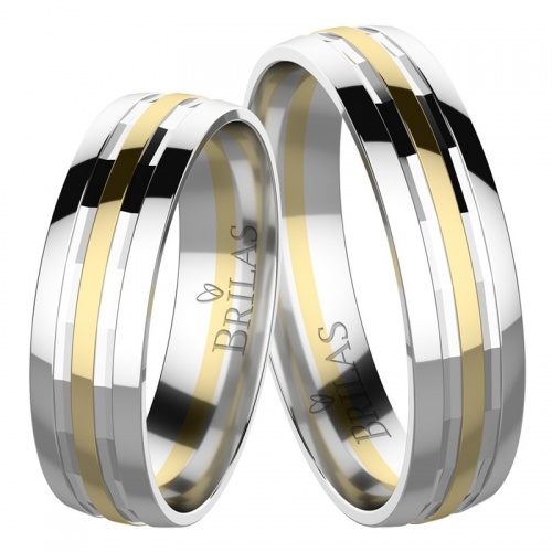 Olympic Colour GW-moderní snubní prsteny ze zlata