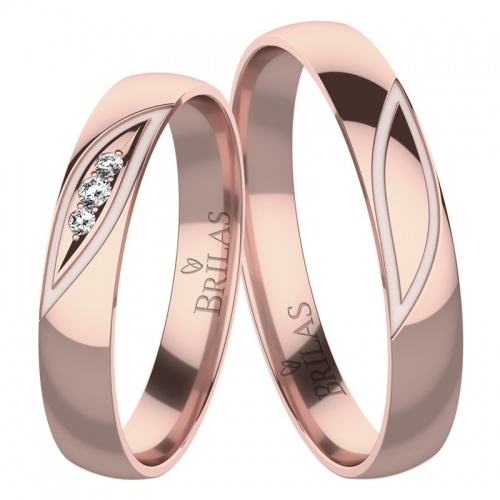 Zinas Red - snubní prsteny z růžového zlata