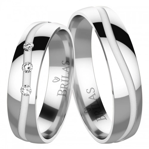 Iris White - snubní prsteny z bílého zlata