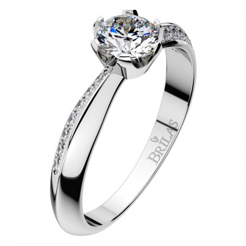 Michaela White - luxusní zásnubní prsten v bílém zlatě