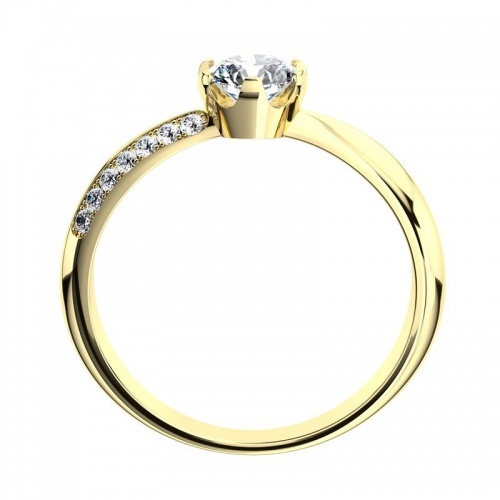 Michaela Gold - luxusní zásnubní prsten ve žlutém zlatě