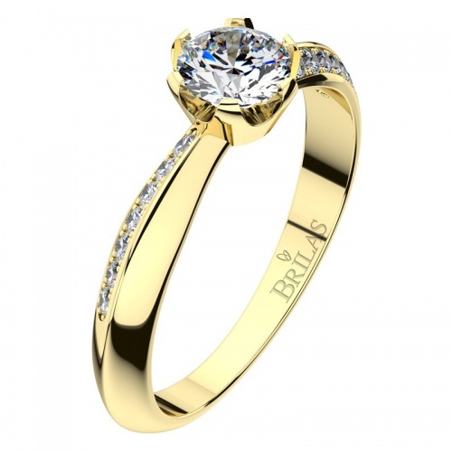 Michaela G Briliant - luxusní zásnubní prsten ze žlutého zlata