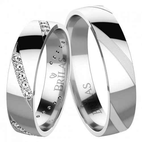 Manu White - snubní prsteny z bílého zlata