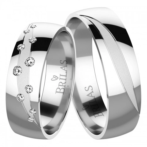 Geno WW White - snubní prsteny z bílého zlata