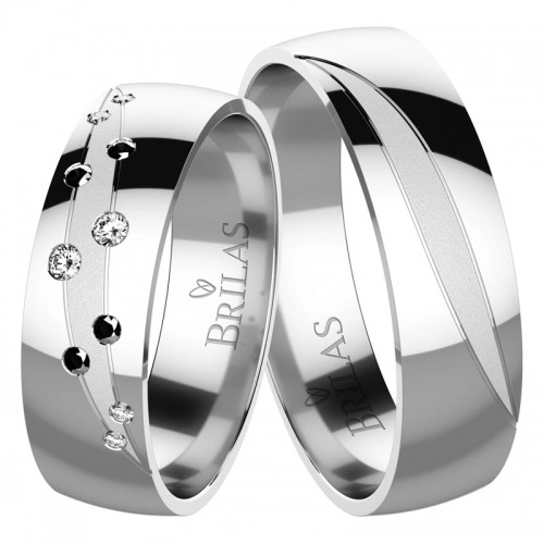 Geno BW White - snubní prsteny z bílého zlata