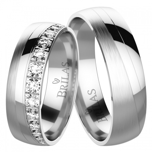 Miran White-snubní prsteny z bílého zlata