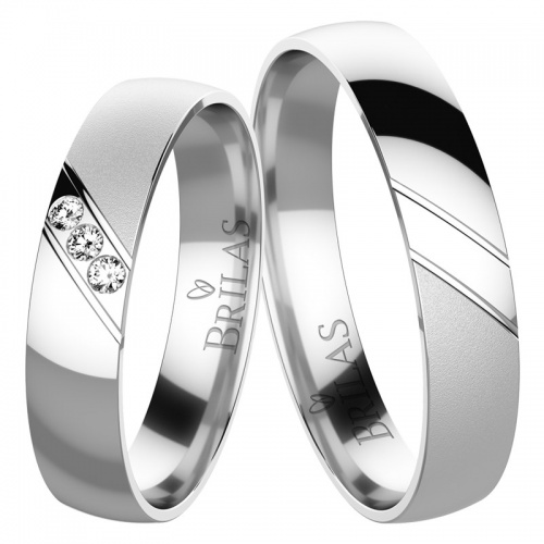 Sisera White - snubní prsteny z bílého zlata