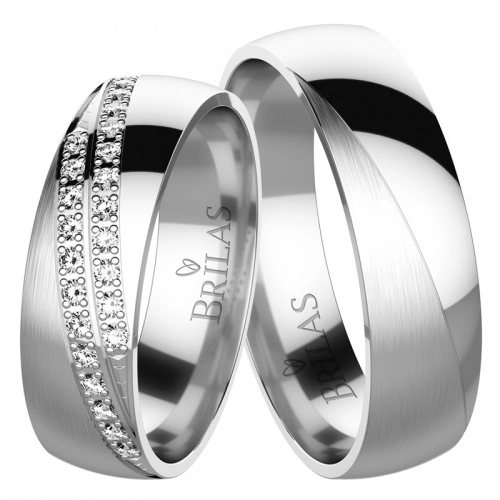 Polárka WW White - snubní prsteny z bílého zlata