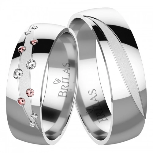 Geno BW White - snubní prsteny z bílého zlata