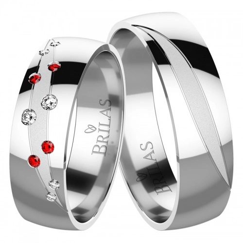 Geno BW White - snubní prsteny z bílého zlata