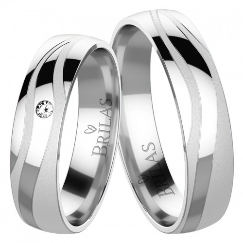 Darel White - snubní prstýnky z bílého zlata 