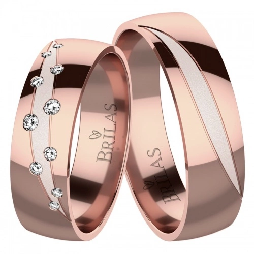 Geno Red - snubní prsteny z červeného zlata