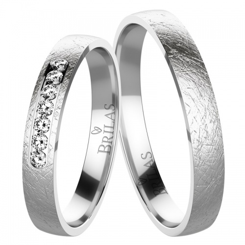 Desire White - snubní prsteny z bílého zlata