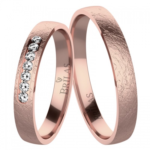 Desire Red - snubní prsteny z růžového zlata