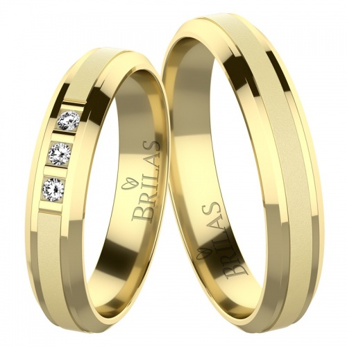 Penelope Gold-snubní prsteny ze žlutého zlata
