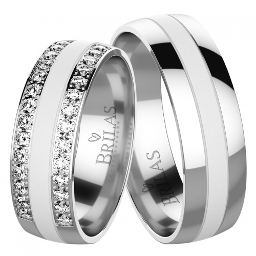 Isidora White - elegantní snubní prsteny z bílého zlata 