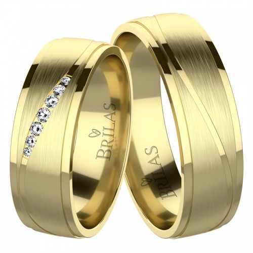Melania Gold - snubní prsteny ze žlutého zlata