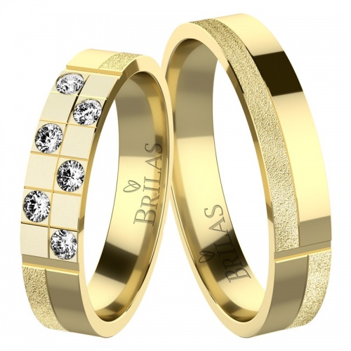 Mona Gold - snubní prsteny ze žlutého zlata