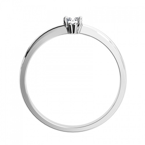 Helia White III - líbezný zásnubní prsten z bílého zlata