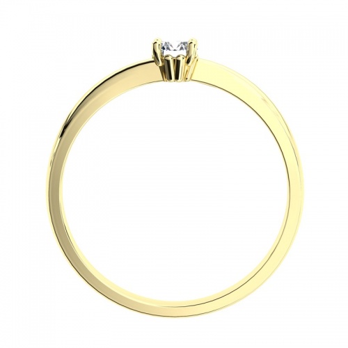 Helia Gold I - líbezný zásnubní prsten ze žlutého zlata