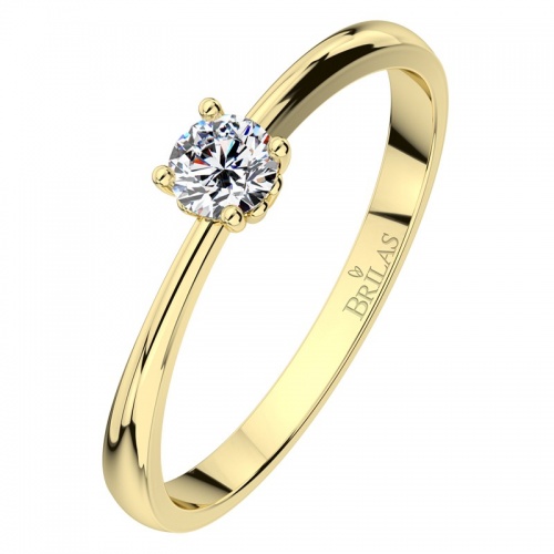 Helia Gold II - líbezný zásnubní prsten ze žlutého zlata