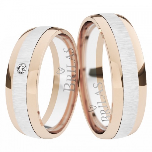 Beautiful Ring RW - moderní snubní prsteny z bílého a růžového zlata 