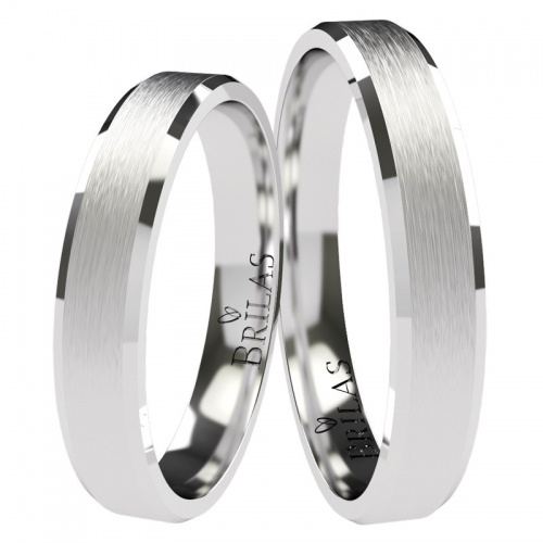 Visa White - snubní prsteny vyrobené z bílého zlata