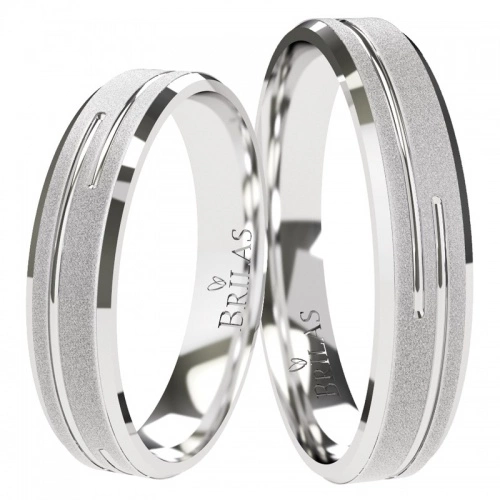 Raven White  - decentní snubní prstýnky z bílého zlata