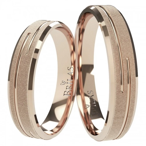 Raven Red - decentní snubní prstýnky z červeného zlata