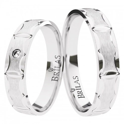 Valda White - snubní prsteny z bílého zlata