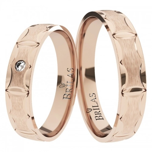 Valda Red - snubní prsteny z červeného zlata