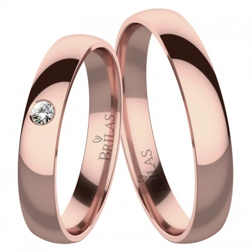 Ara Red Diamond  - snubní prsteny z červeného zlata