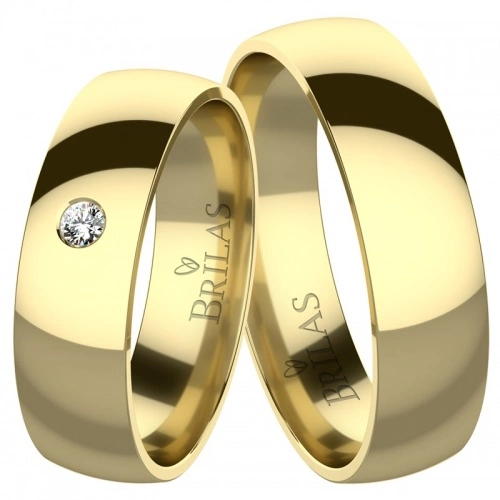 Atik Gold Diamond  - snubní prsteny ze žlutého zlata