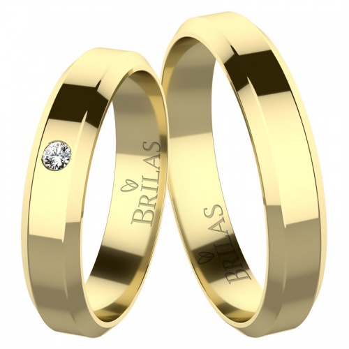 Atria Gold Diamond  - snubní prsteny ze žlutého zlata