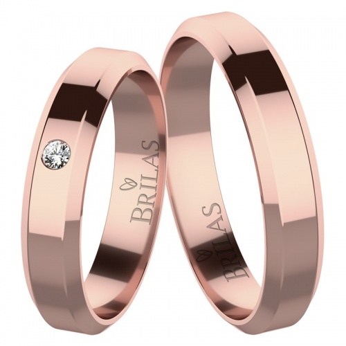 Atria Red Diamond  - snubní prsteny z růžového zlata