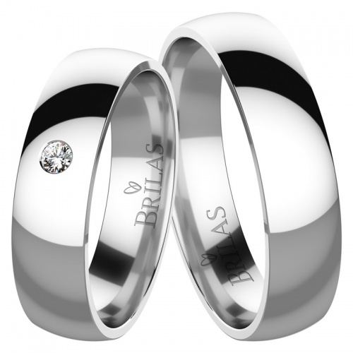 Enif White Diamond  - snubní prsteny z bílého zlata