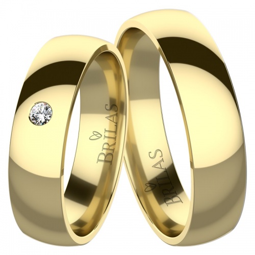 Enif Gold Diamond  - snubní prsteny ze žlutého zlata