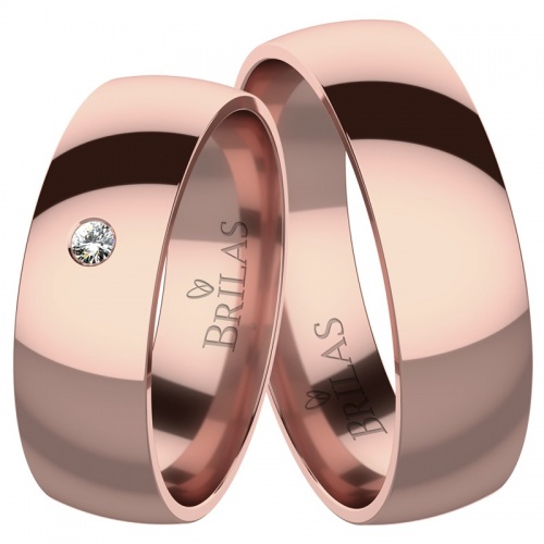 Herkules Red Diamond  - snubní prsteny z růžového zlata