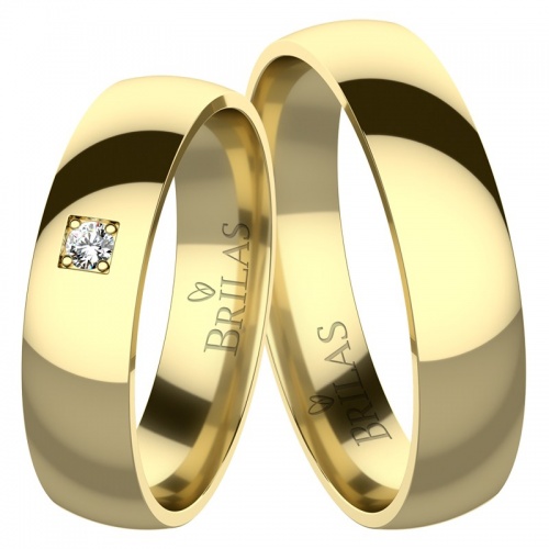 Mimosa Gold Diamond  - snubní prsteny ze žlutého zlata