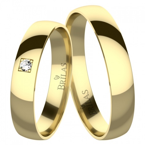 Mira Gold Diamond  - snubní prsteny ze žlutého zlata