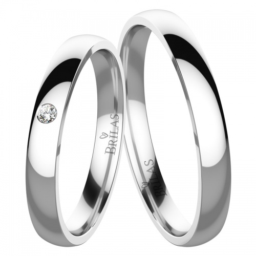 Vega White Diamond  - snubní prsteny z bílého zlata