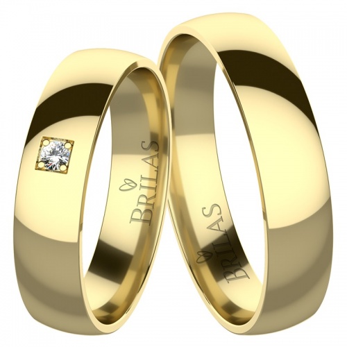 Norma Gold Diamond  - snubní prsteny ze žlutého zlata